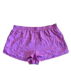 PINK Victoria’s Secret Women's Loungewear Pajama Shorts Pink Silver Size Large